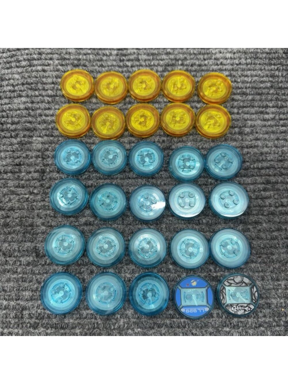 Lot x30 Lego Dimensions Discs Base Tag Blue Orange NFC Vehicle Minifigure Stand